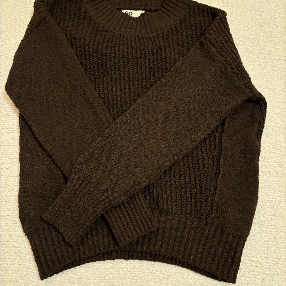 SO Dark Brown Knit Pullover